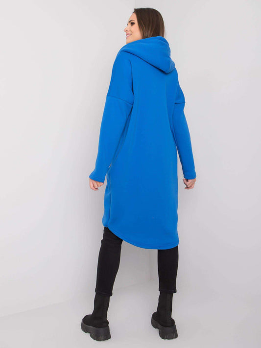 Ciemnoniebieska bluza basic na suwak