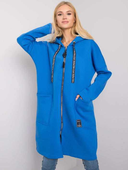 Ciemnoniebieska bluza damska rozpinana
