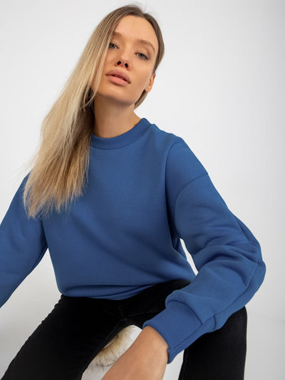 Ciemnoniebieska dresowa bluza basic oversize