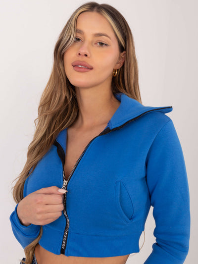 RUE PARIS Ciemnoniebieska bluza bez kaptura