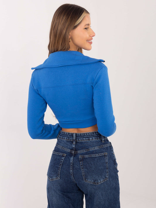 RUE PARIS Ciemnoniebieska bluza bez kaptura