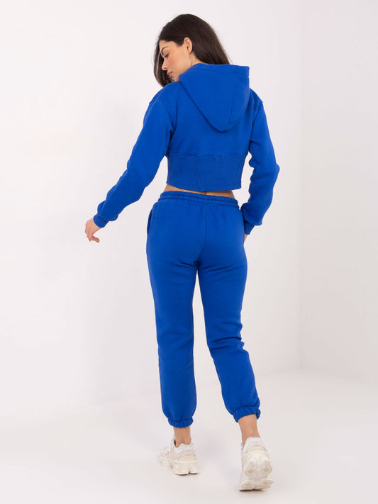 Ciemnoniebieski dwuczęściowy komplet damski