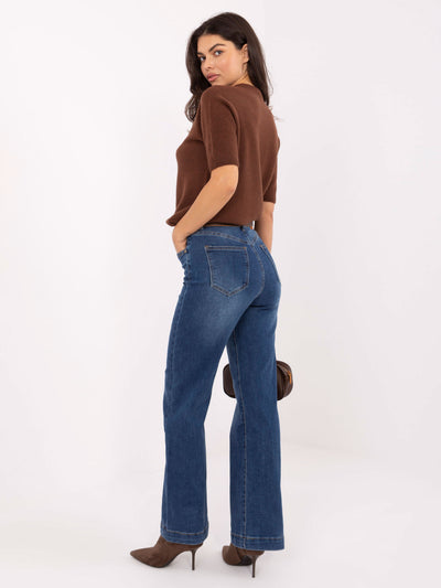 Ciemnoniebieskie długie jeansy straight leg