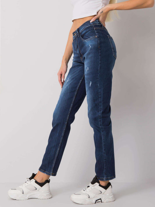 Ciemnoniebieskie jeansy regular