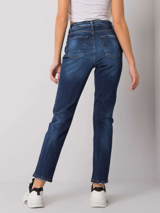 Ciemnoniebieskie jeansy regular