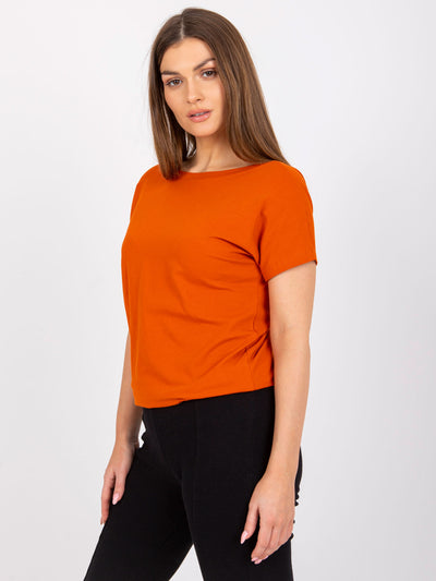 Ciemnopomarańczowy damski t-shirt Fire