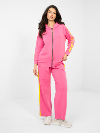 RUE PARIS Ciemnoróżowa rozpinana bluza oversize