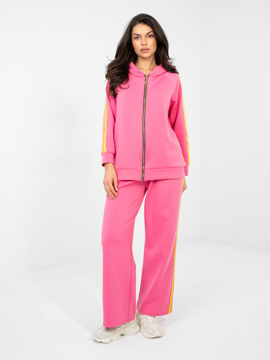 RUE PARIS Ciemnoróżowa rozpinana bluza oversize