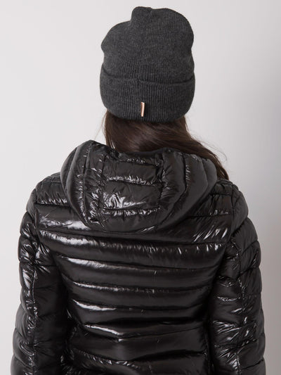 Ciemnoszara damska czapka beanie