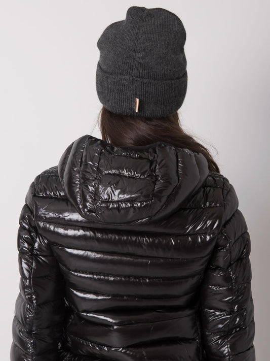Ciemnoszara damska czapka beanie
