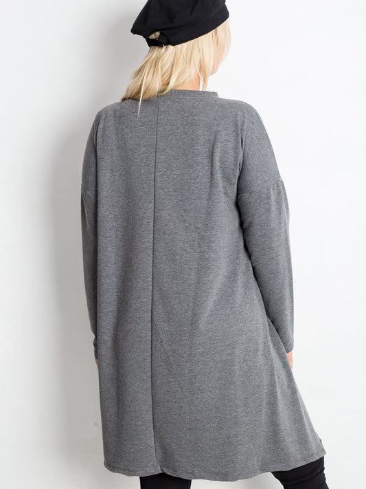 Tunika plus size ciemnoszara