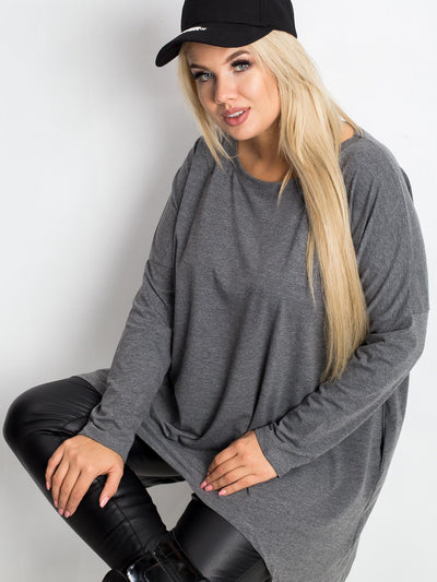 Tunika ciemnoszara plus size