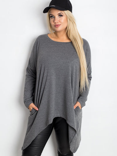 Tunika ciemnoszara plus size