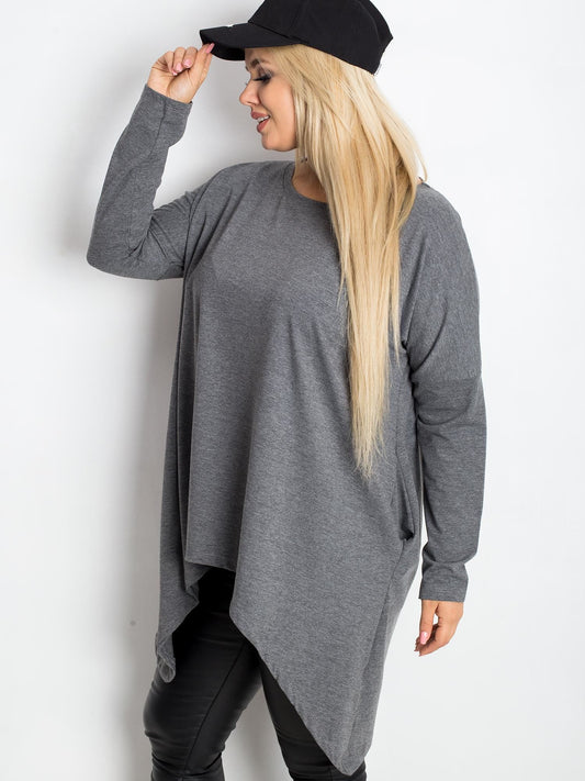 Tunika ciemnoszara plus size