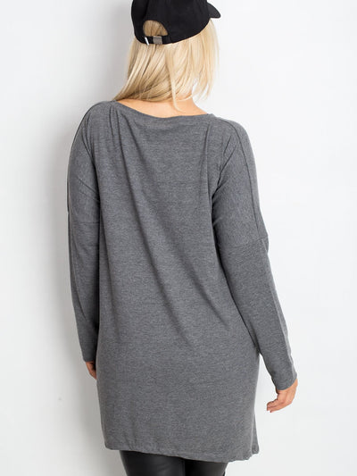 Tunika ciemnoszara plus size