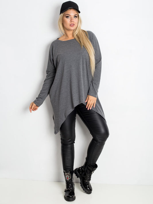 Tunika ciemnoszara plus size