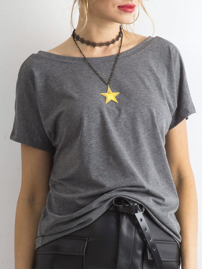 Ciemnoszary t-shirt Fire