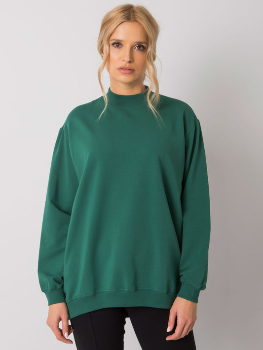 Ciemnozielona bawełniana bluza basic