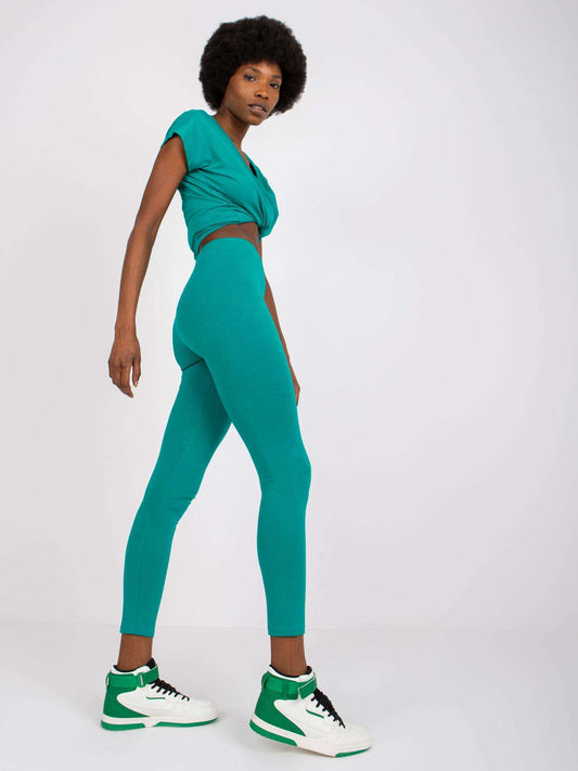 Ciemnozielone damskie legginsy
