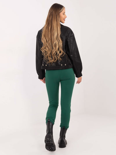 Spodnie dresowe basic ciemnozielone