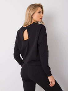 RUE PARIS Czarna bluza bez kaptura