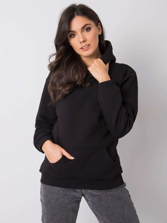 Czarna bluza basic z kapturem