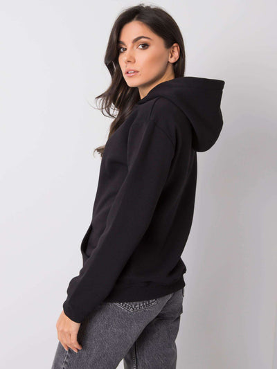 Czarna bluza basic z kapturem