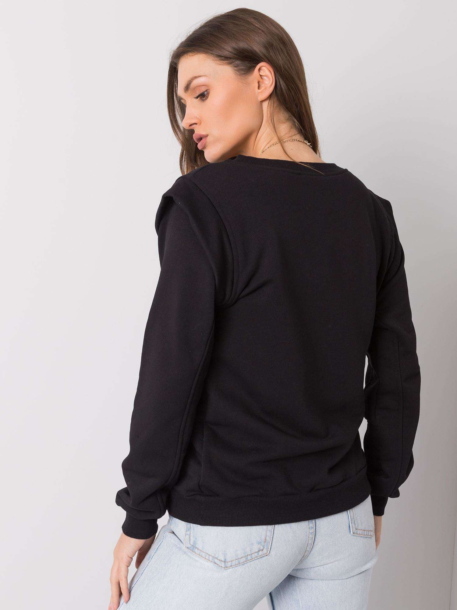 RUE PARIS Czarna bluza z bawełny