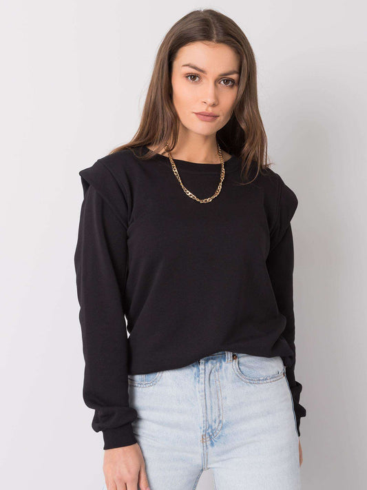 RUE PARIS Czarna bluza z bawełny