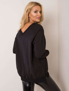 RUE PARIS Czarna bluza bawełniana