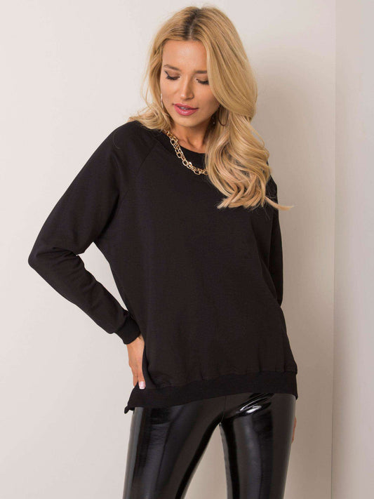 RUE PARIS Czarna bluza bawełniana