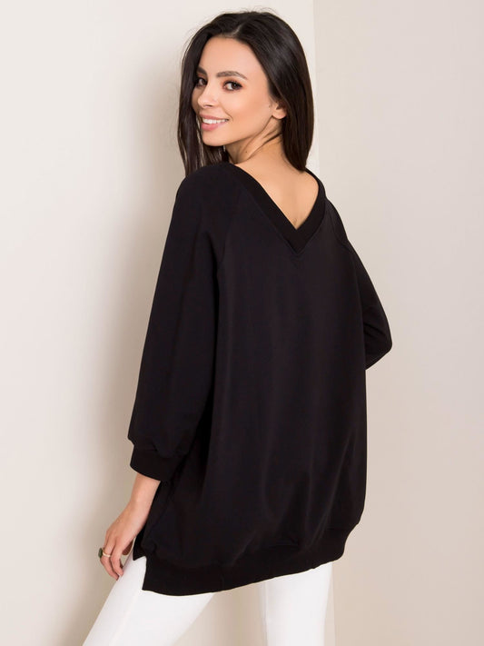 RUE PARIS Czarna bluza oversize