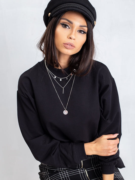 Czarna bawełniana bluza basic