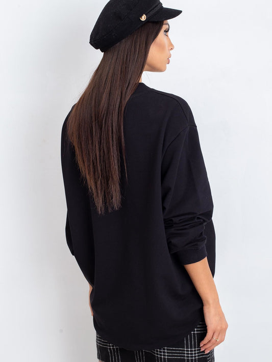 Czarna bawełniana bluza basic