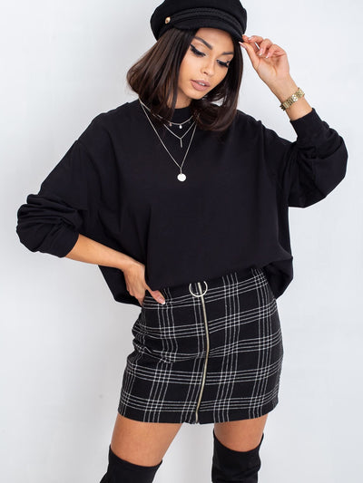 Czarna bawełniana bluza basic