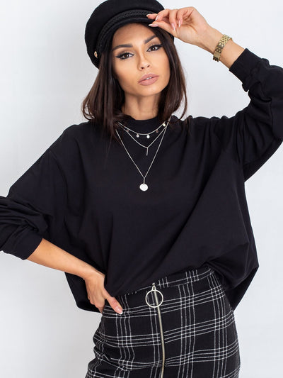 Czarna bawełniana bluza basic
