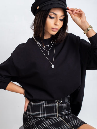 Czarna bawełniana bluza basic