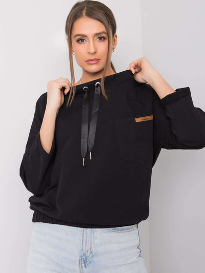 Czarna bluza bawełniana oversize