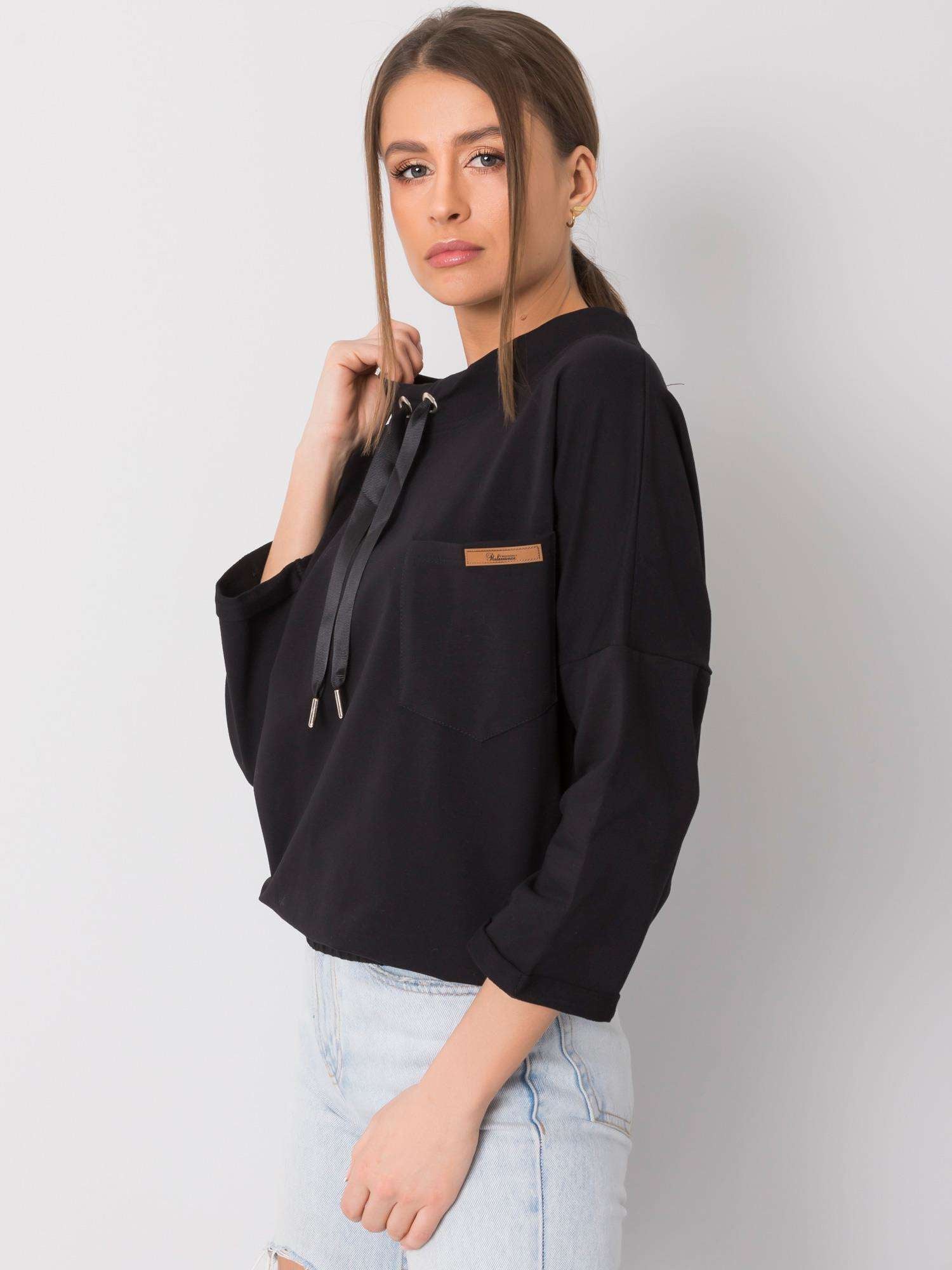 Czarna bluza bawełniana oversize