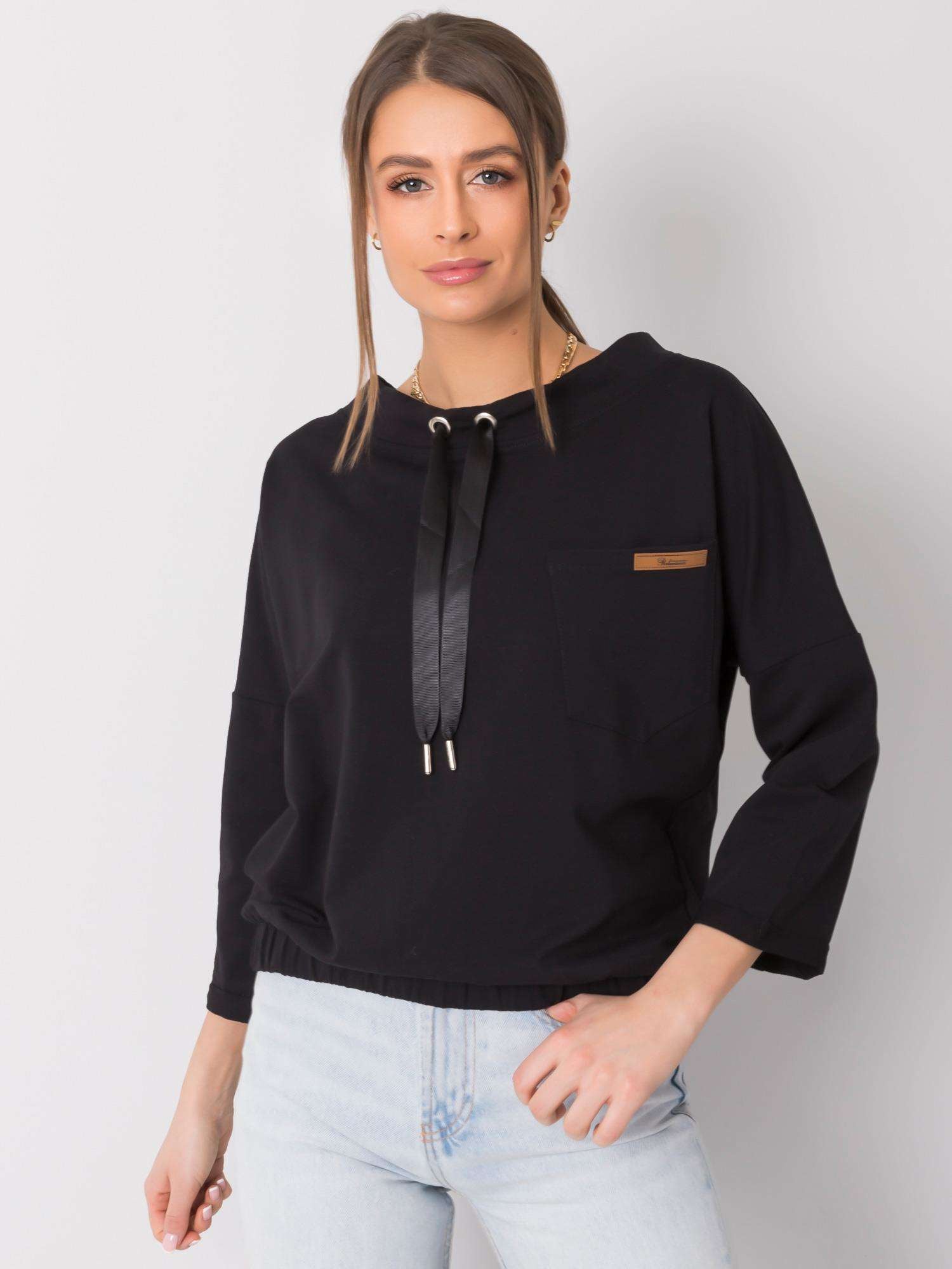 Czarna bluza bawełniana oversize
