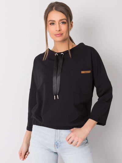 Czarna bluza bawełniana oversize