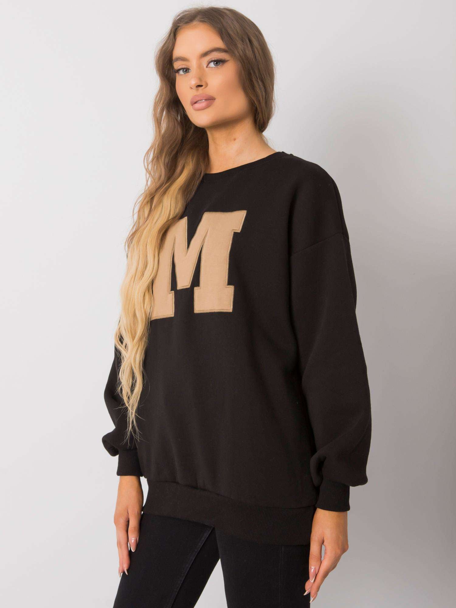 Czarna bluza bez kaptura