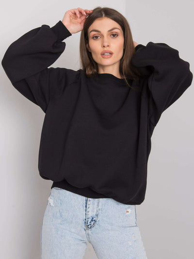 RUE PARIS Czarna gładka bluza