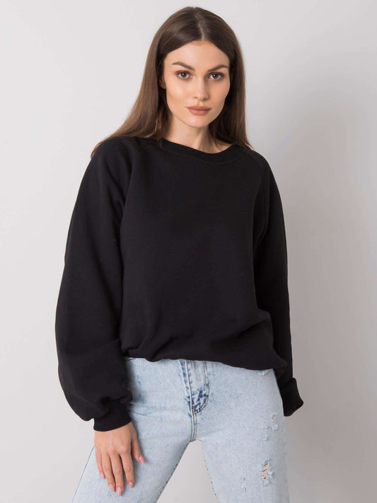 RUE PARIS Czarna gładka bluza