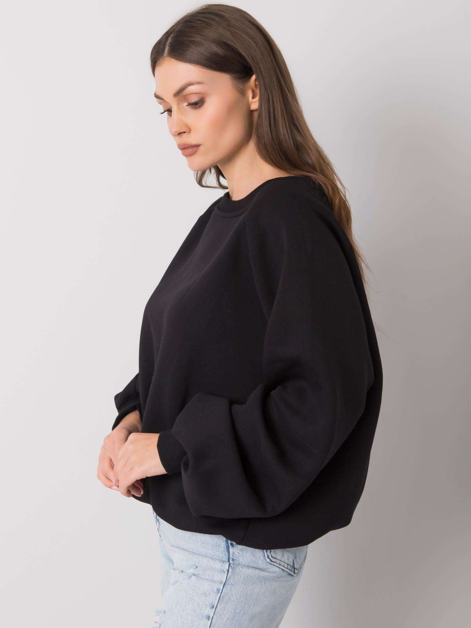 RUE PARIS Czarna gładka bluza