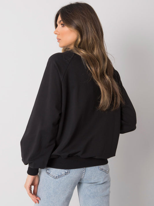 RUE PARIS Czarna bluza z napisem