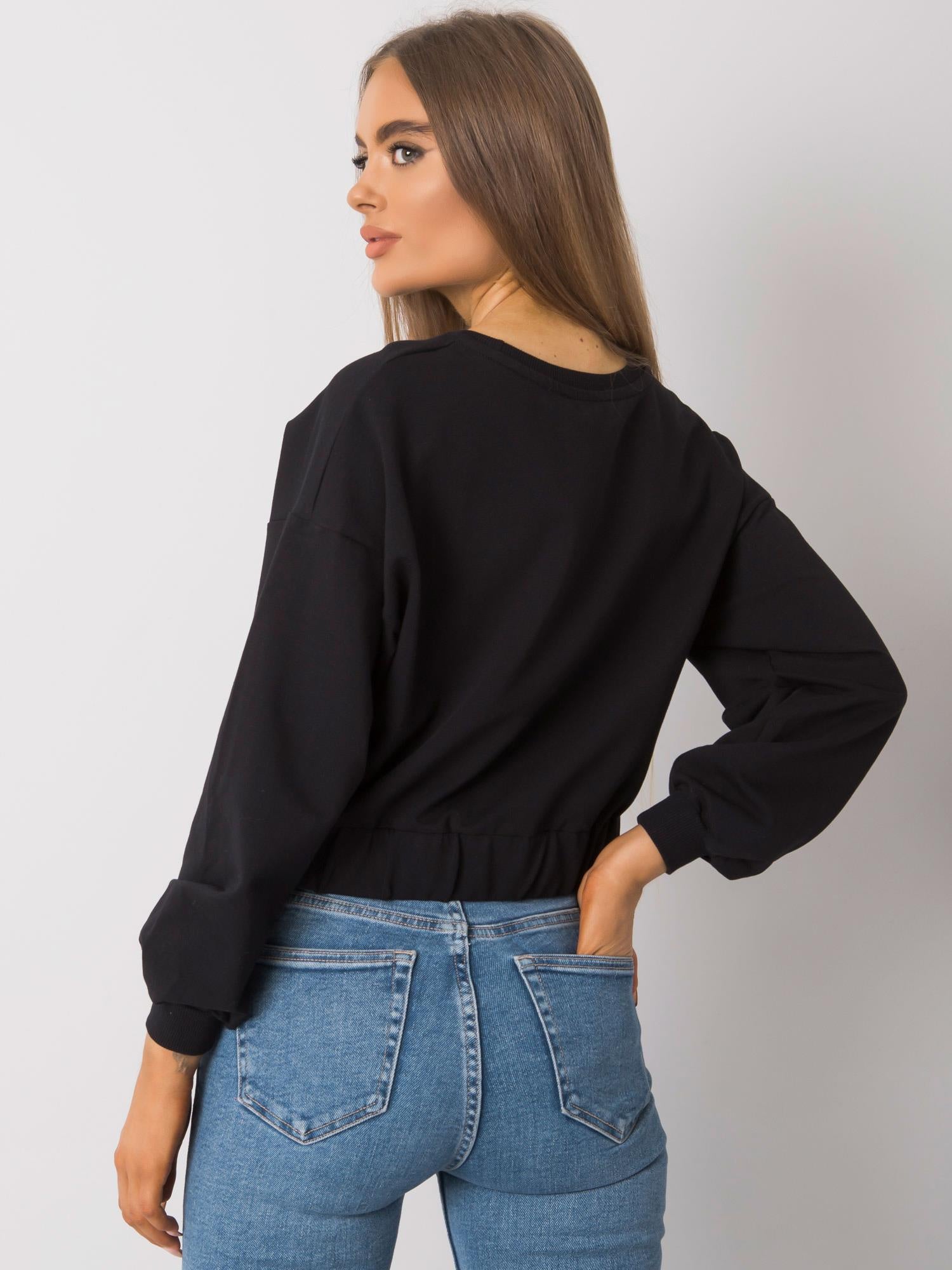 Czarna damska bluza basic