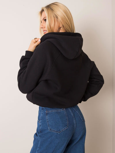 Czarna bluza dresowa z kapturem