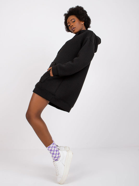 RUE PARIS Czarna bluza z kapturem