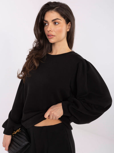 Czarna bluza oversize z domieszką modalu